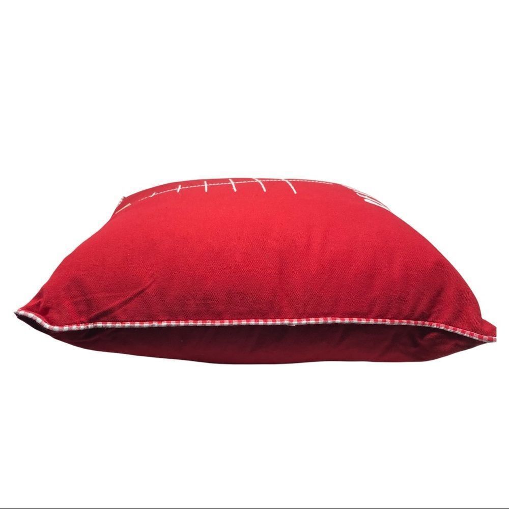 RAE DUNN Holiday Christmas Tree BELIEVE Embroidered Red Throw Pillow Knit Match - Picture 4 of 6